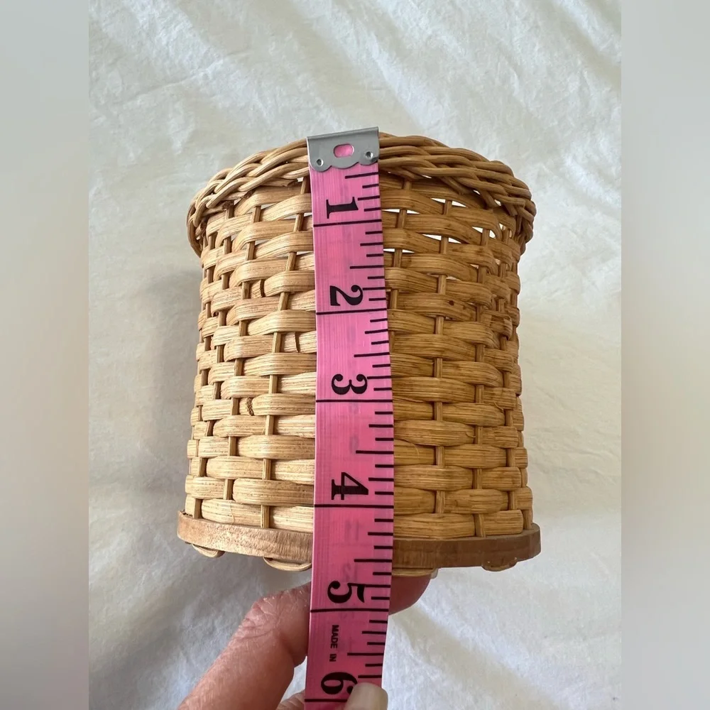 Handmade Small 4.5” Basket | Signed Phyllis Knutson | For Thee By Me Basketry